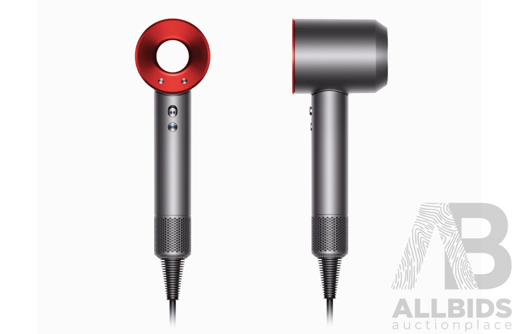 DYSON (337186) Supersonic Hair Dryer - Iron/Red - ORP $699 (Includes 1 Year Warranty From Dyson)
