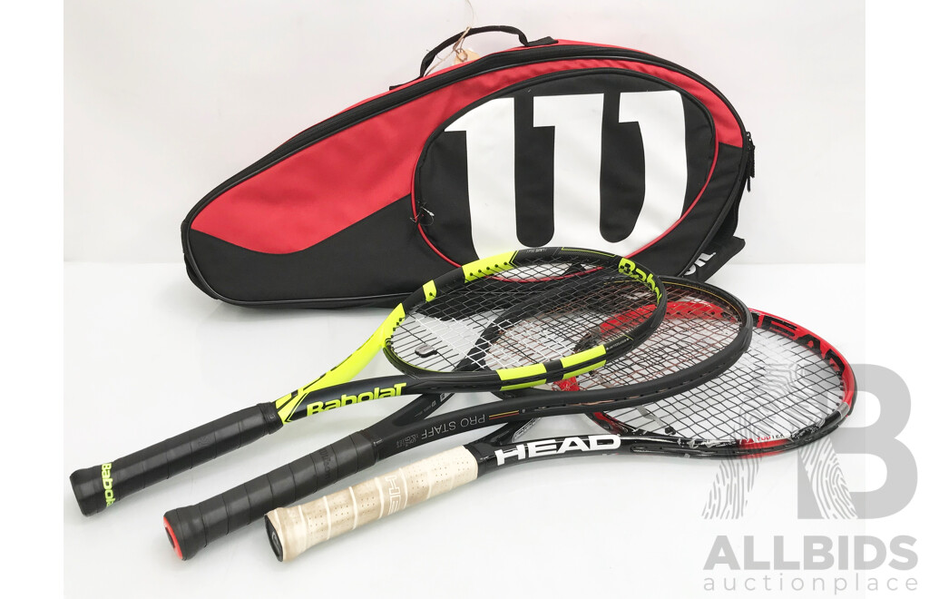 Wilson Tennis Bag with 3 Racquets