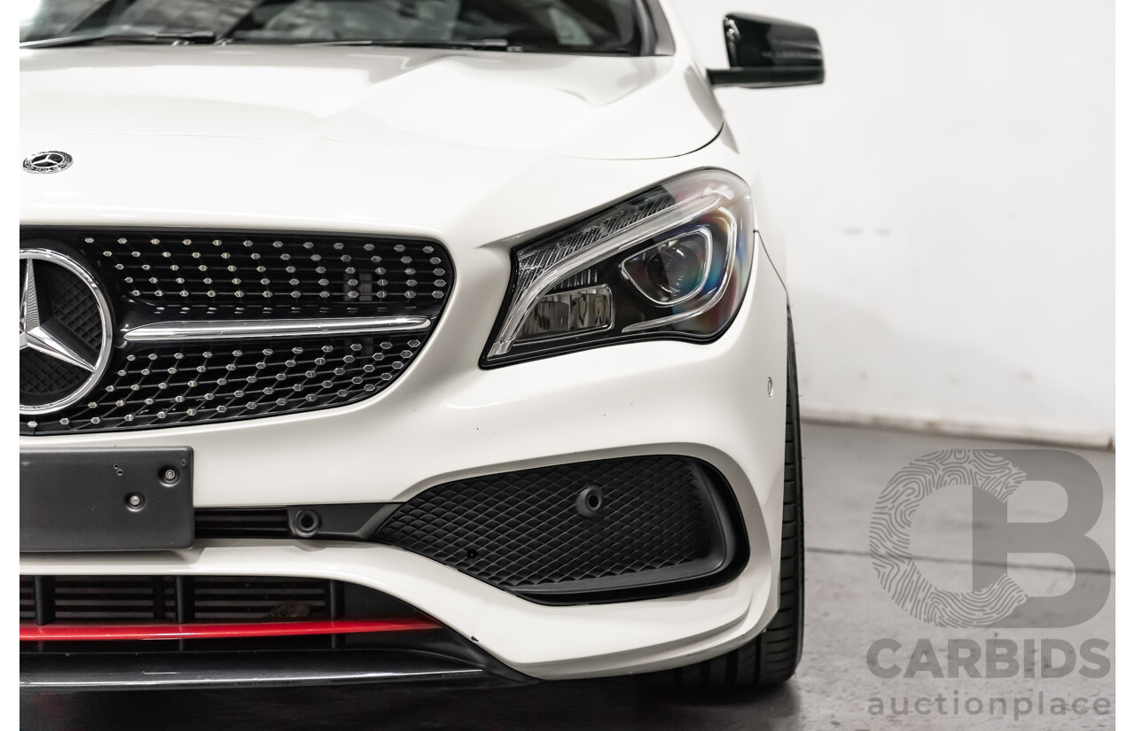 6/2017 Mercedes Benz CLA250 Sport AMG Line 4matic (AWD) W117 MY17 4d Coupe Polar White Turbo 2.0L