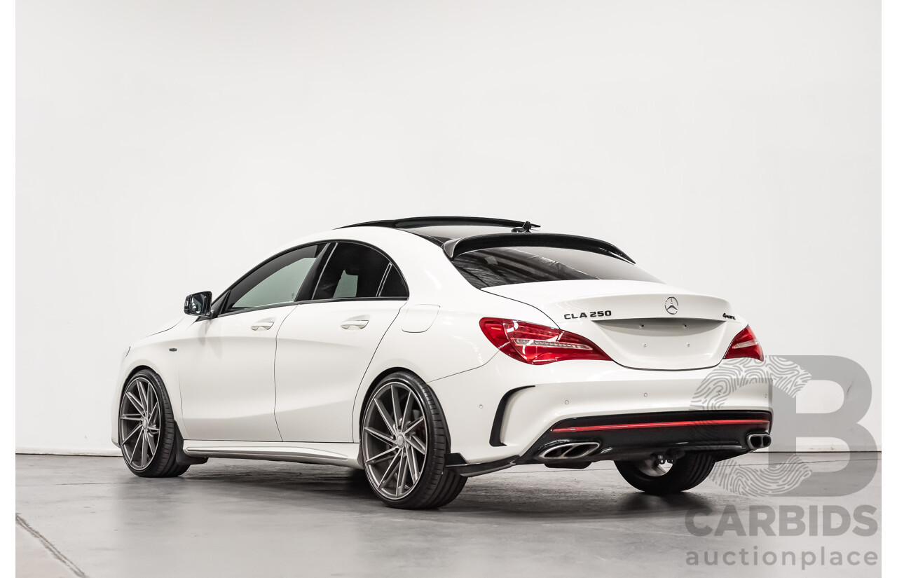 6/2017 Mercedes Benz CLA250 Sport AMG Line 4matic (AWD) W117 MY17 4d Coupe Polar White Turbo 2.0L