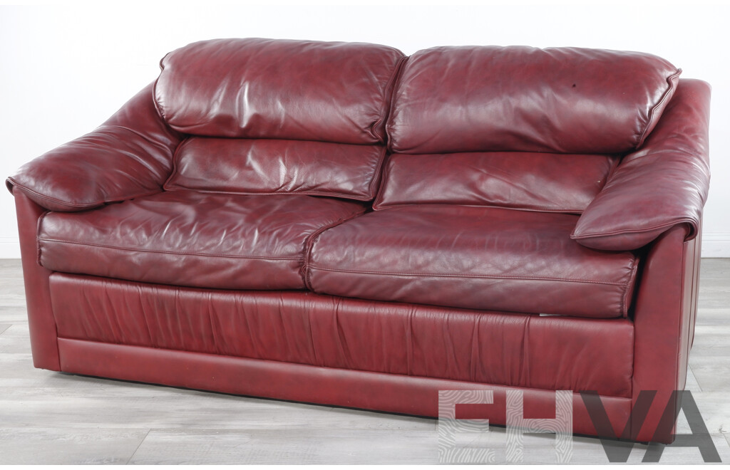 Leather Two Seater Lounge by Moran