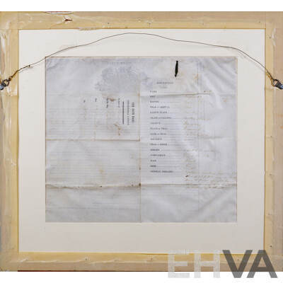 New South Wales Conditional Convict Pardon - Convict James Cottrell, Dated 1848, Signed by the Govenor of New South Wales, Charles Fitzroy