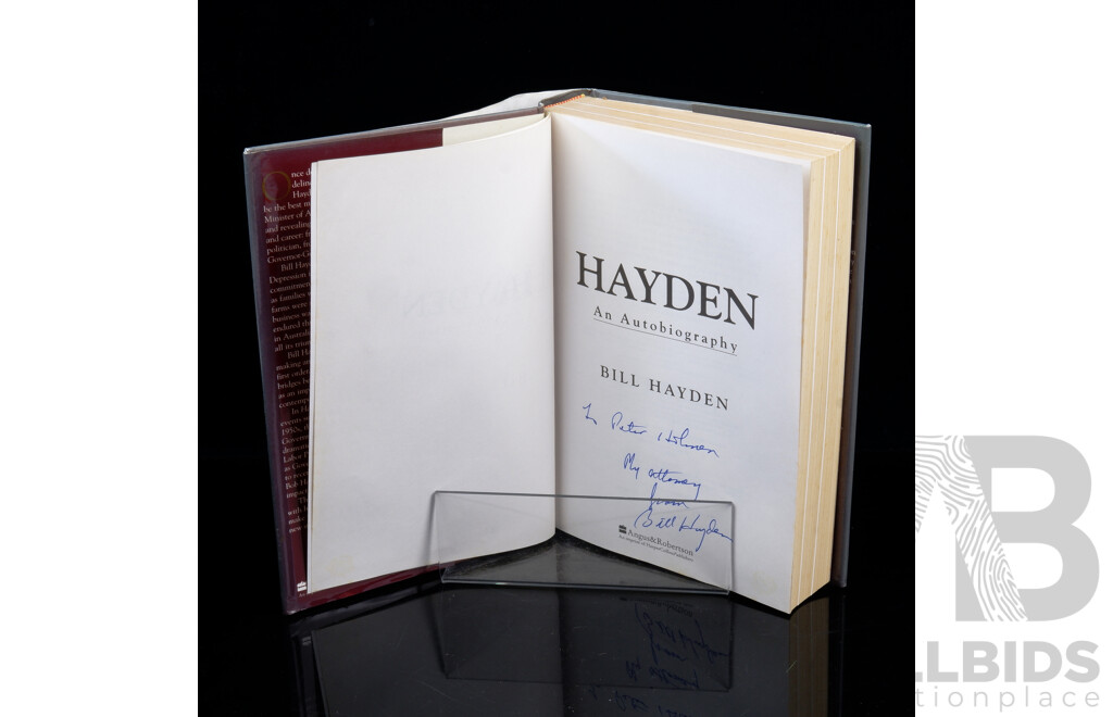 First Edition, Signed by Author Bill Hayden, Hayden and Autobiography, Harper Collins, 1996, Hardcover with Dust Jacket