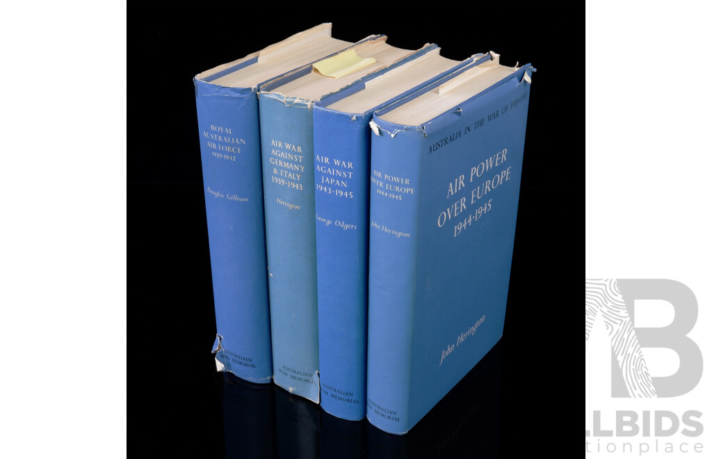 Four Volume Set, Australia in the War of 1939 to 1945, Series Three, Air,  Various Authors, Canberra War Memorial, Hardcovers with Dust Jackets