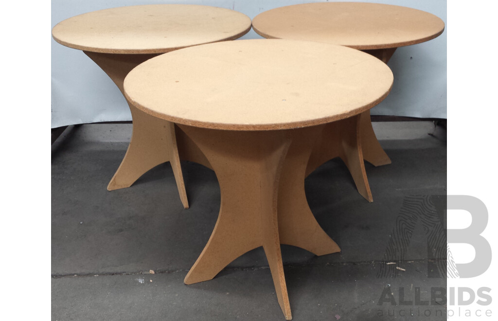 800mm Particleboard Cafe/Resturant Tables - Lot of Nine