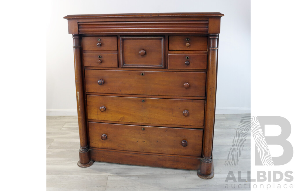 Victorian Mahogany Chest of Eight Drawers