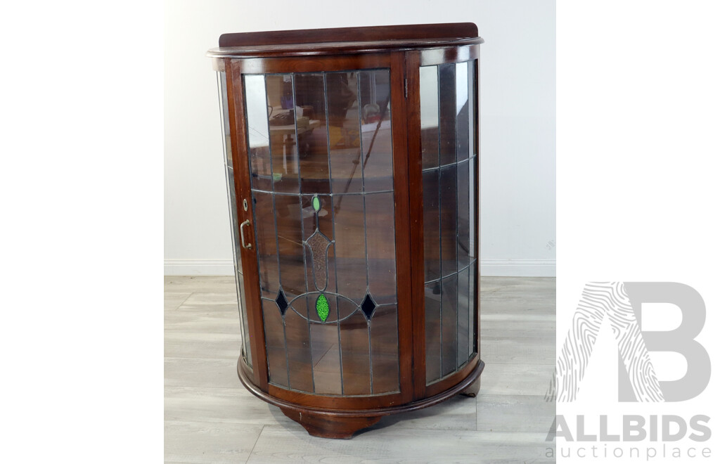 Art Deco Bow Front Display Cabinet