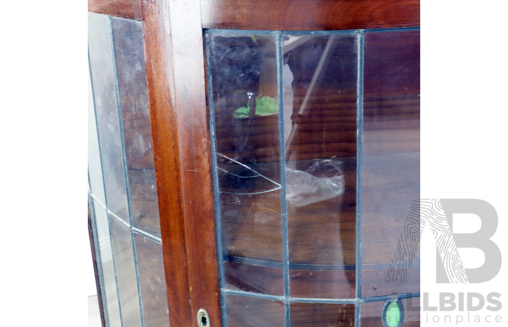 Art Deco Bow Front Display Cabinet