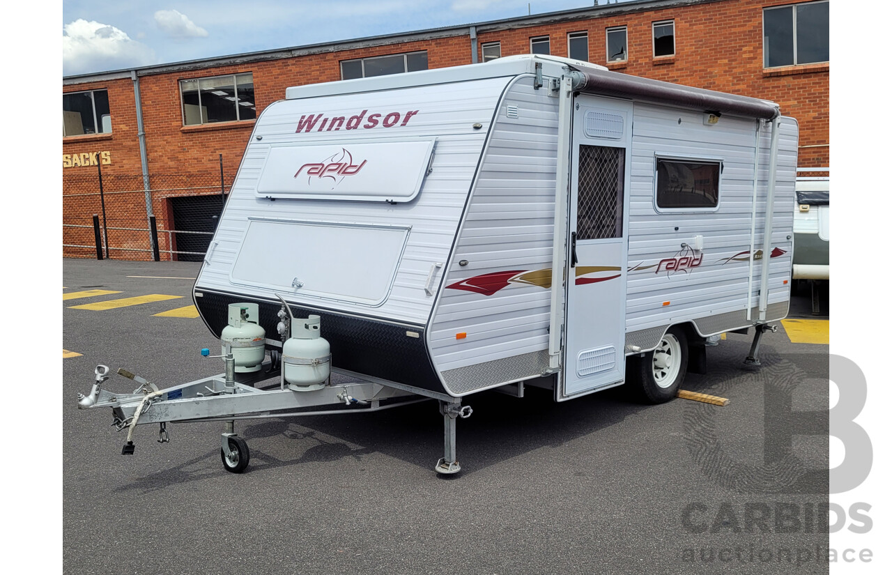 6/2009 Windsor Rapid 16ft Caravan Trailer - White