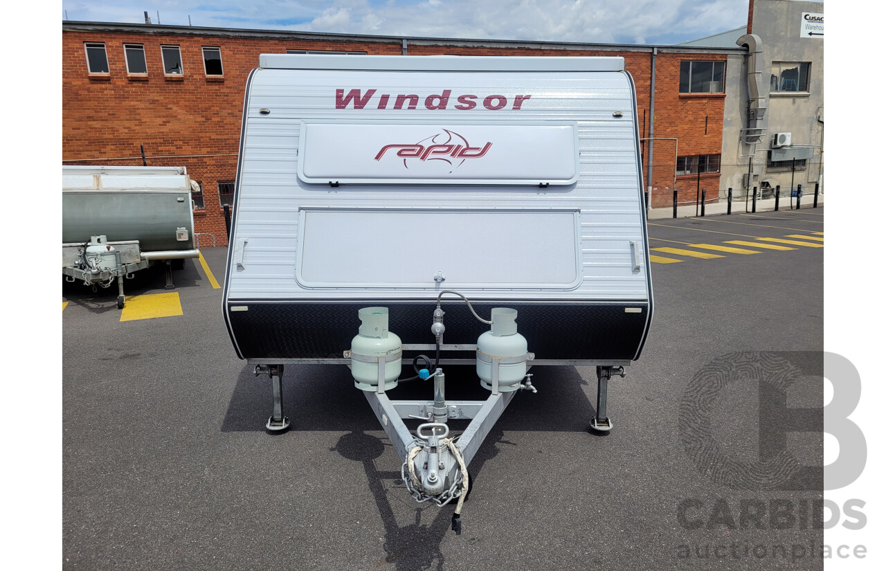 6/2009 Windsor Rapid 16ft Caravan Trailer - White