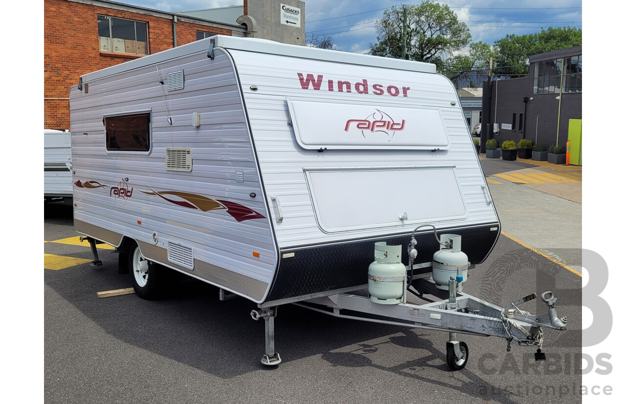 6/2009 Windsor Rapid 16ft Caravan Trailer - White