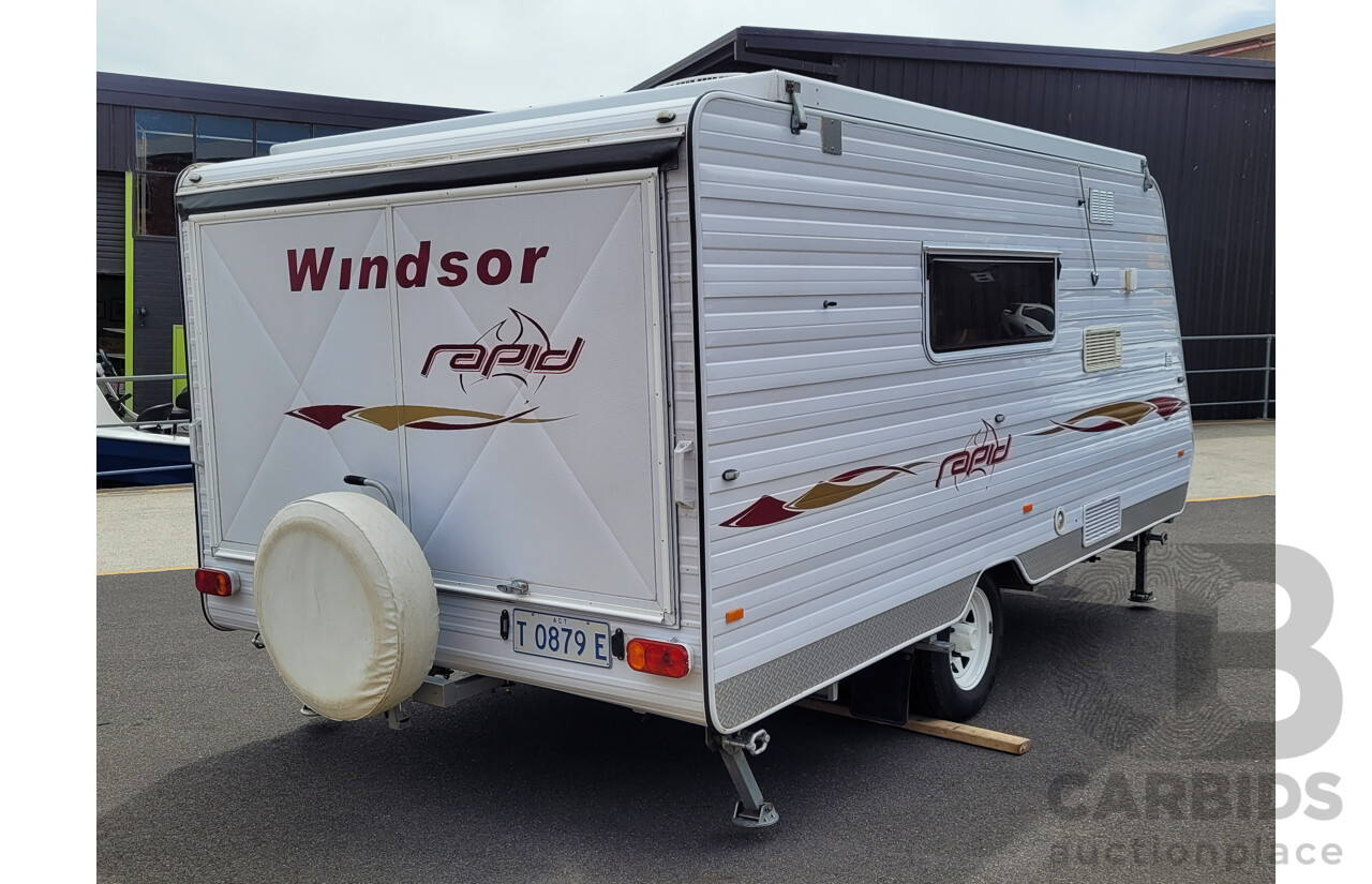 6/2009 Windsor Rapid 16ft Caravan Trailer - White