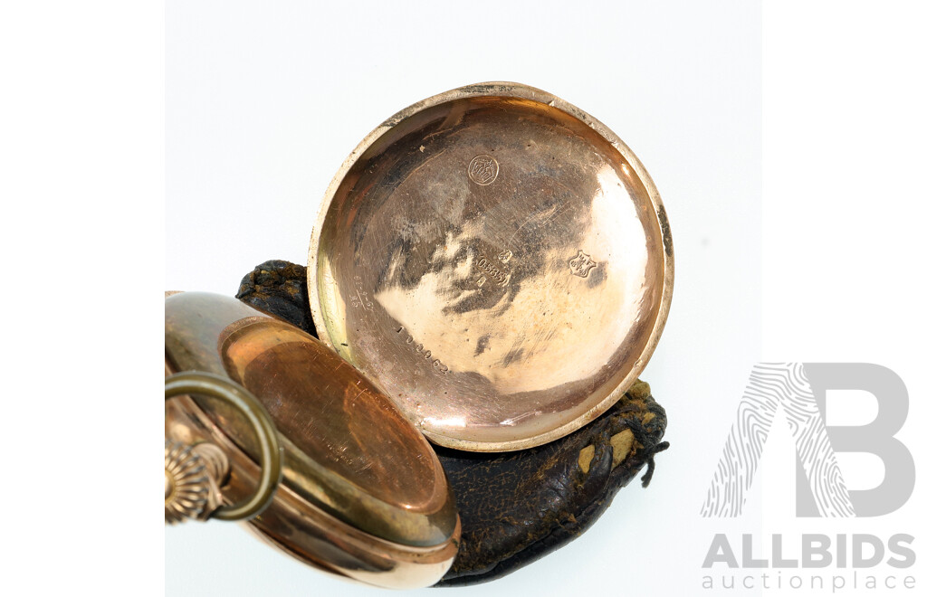 Antique 14CT AVANCE RETARD Gold Pocket Watch, (MF1840 100962), 82.55 Grams