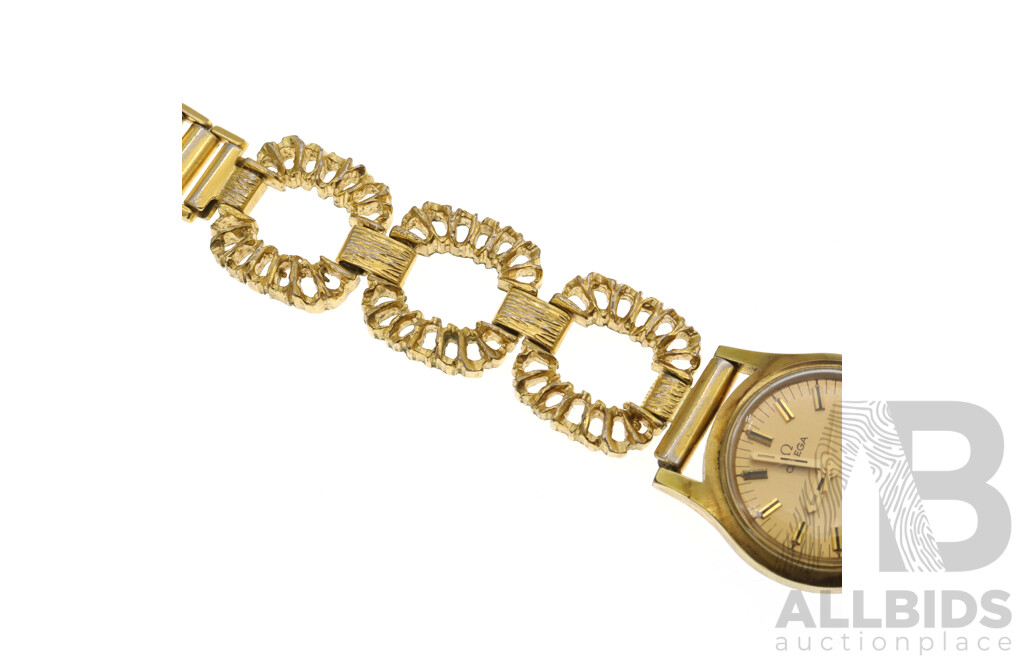 Omega Geneve Vintage Stainless Stell Gold Plated Ladies Watch