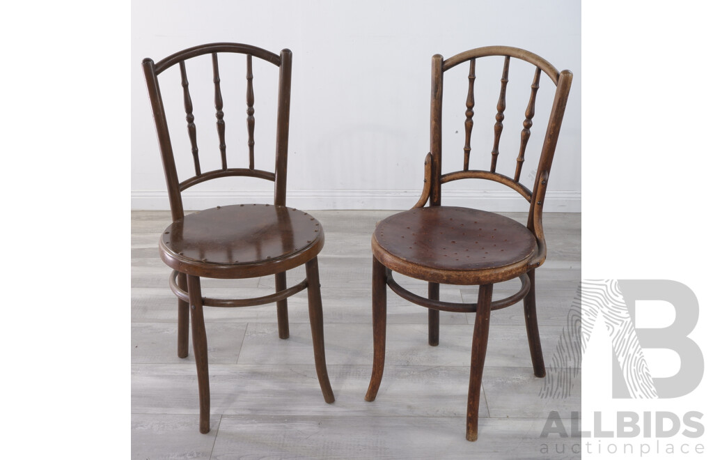 Pair of Jacob & Josef Kohn Bentwood Chairs