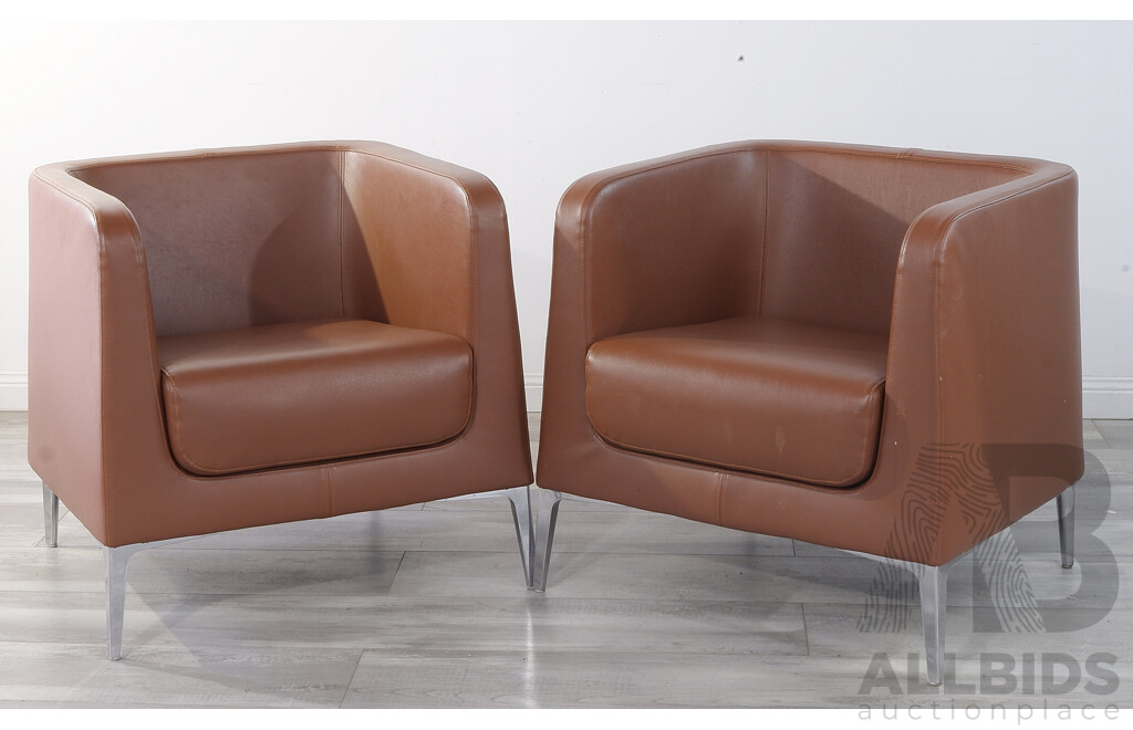 Pair of Rust Coloured Segis Alphabet Delta Chairs
