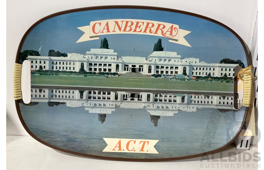 Vintage Canberra A.C.T Plastic Serving Tray