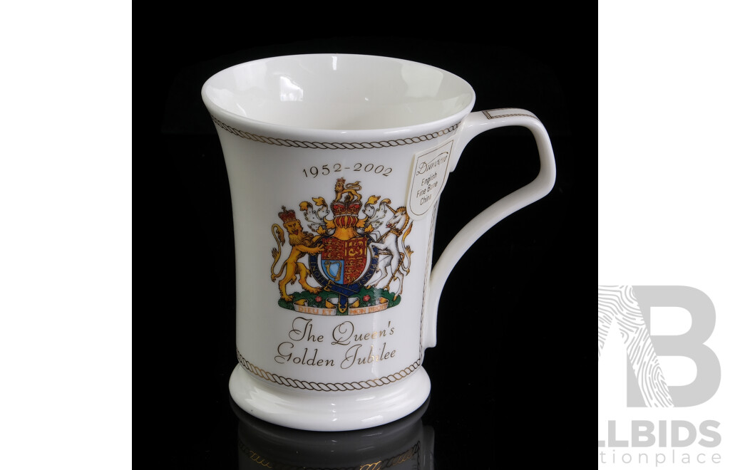Scottish Dunoon Pottery Queen Elizabeth II Golden Jubilee Porcelain Mug