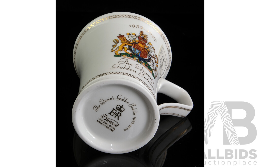Scottish Dunoon Pottery Queen Elizabeth II Golden Jubilee Porcelain Mug