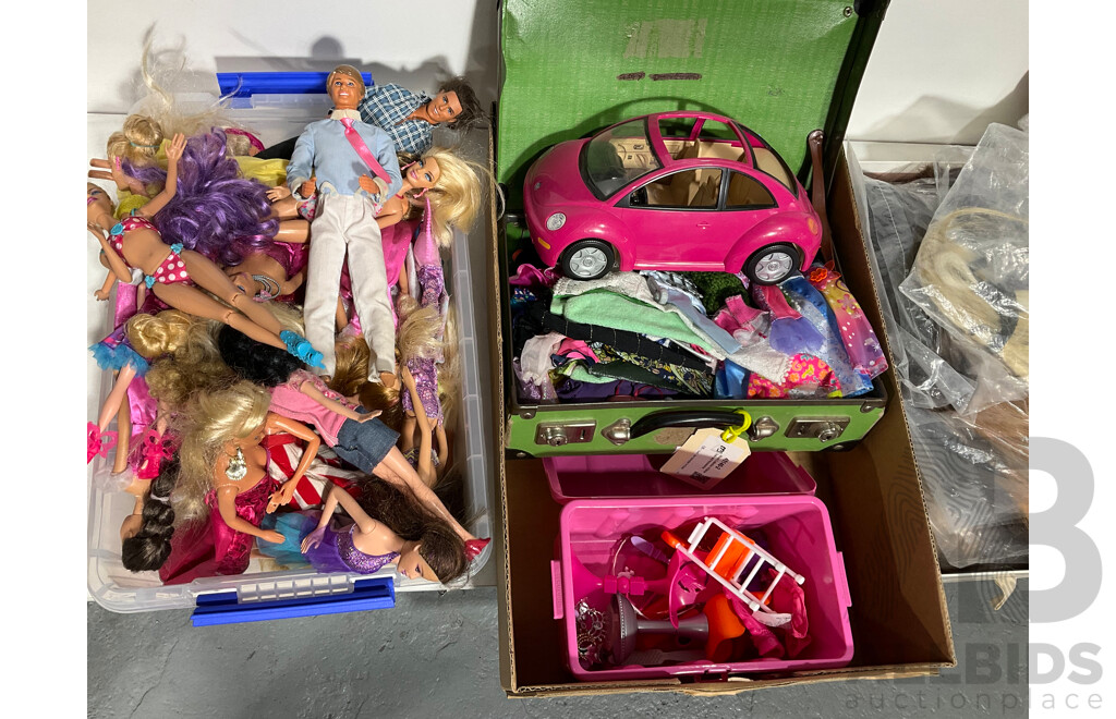 Mixed Collection of Barbie Dolls and Accessories