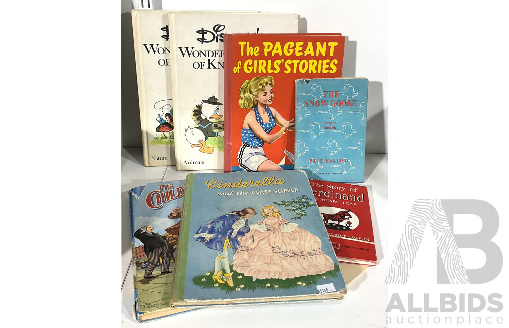 Collection Seven Vintage Childrens Books Including the Story of Ferdinand and More
