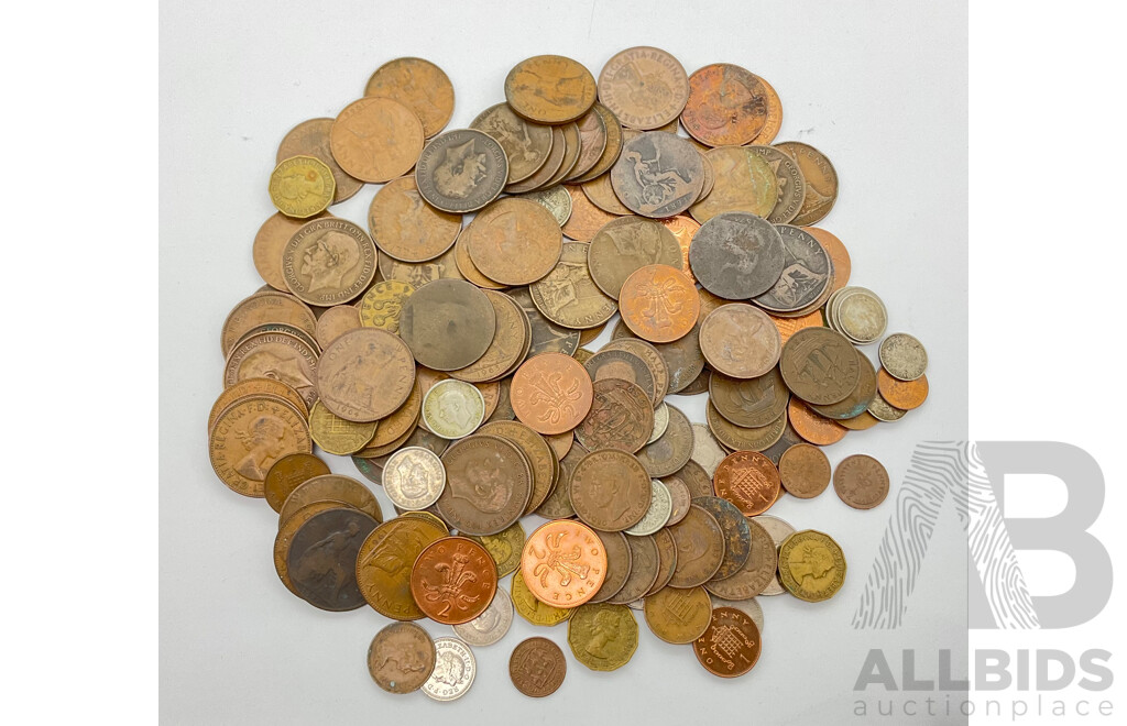 Collection of United Kingdom Coins, Examples From 1896-2001 Approximately 950 Grams