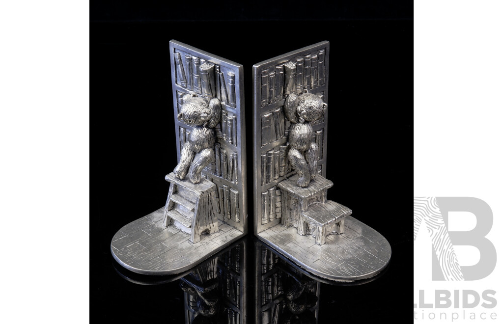 Royal Selangor Pewter Teddy Bear Library Bookends