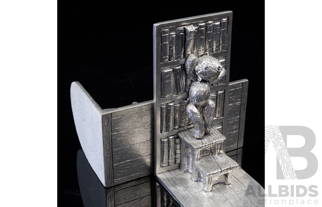 Royal Selangor Pewter Teddy Bear Library Bookends