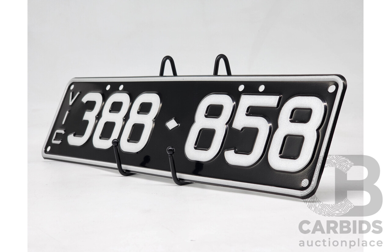Victorian VIC Custom 6 - Digit Numerical Number Plate 388.858