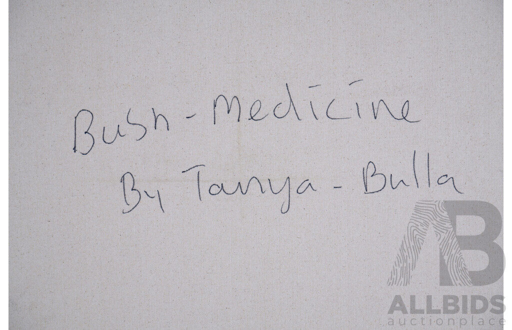 Tanya Bulla (Contemporary, Aboriginal), Bush Medicine, Acrylic on Canvas