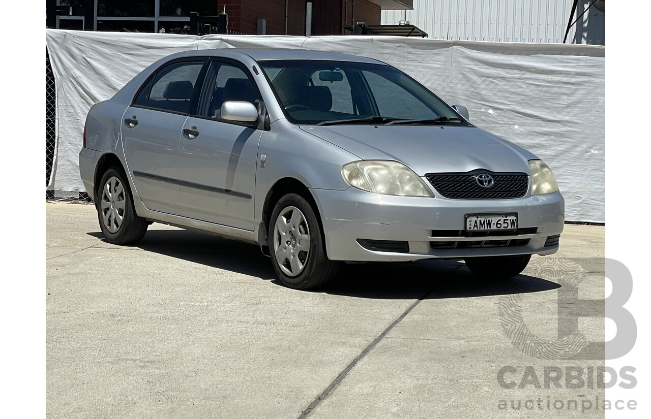 9/2002 Toyota Corolla Ascent ZZE122R 4d Sedan Silver 1.8L