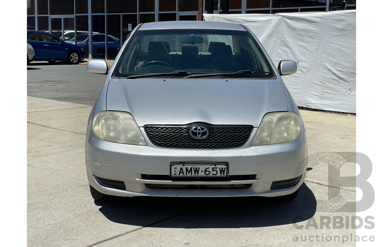 9/2002 Toyota Corolla Ascent ZZE122R 4d Sedan Silver 1.8L