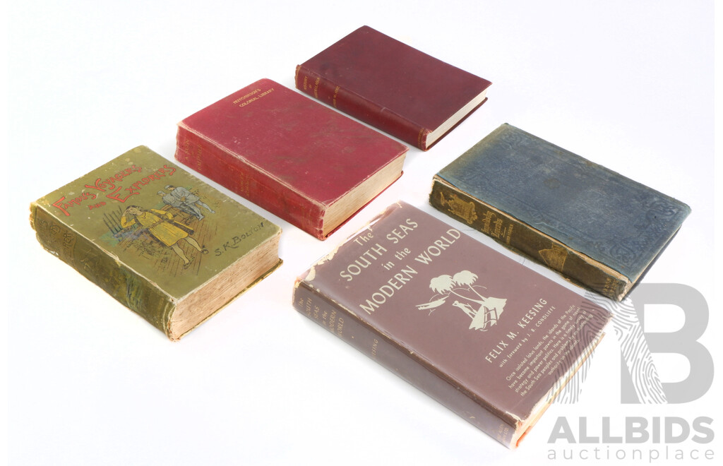 Collection Five Antique and Vintage Books