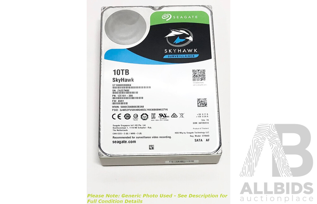 Seagate (ST10000VX0004) Skyhawk - Lot 1504752 | ALLBIDS