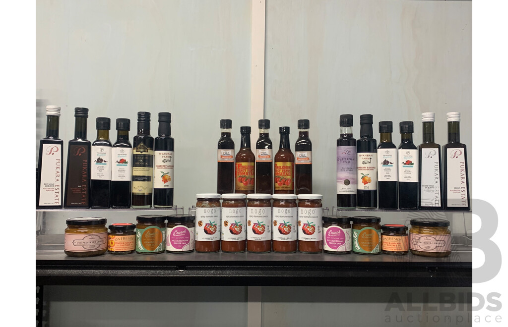 Assorted Jams, Australian Vinegar, Salad Dressings & Sauces ORP $400