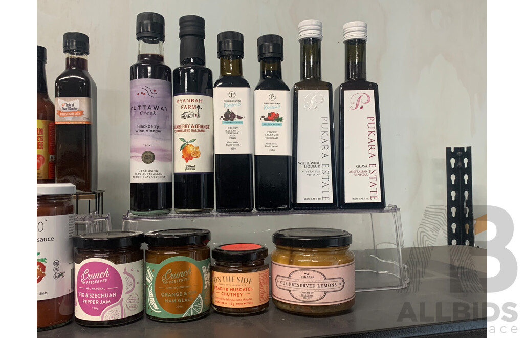 Assorted Jams, Australian Vinegar, Salad Dressings & Sauces ORP $400