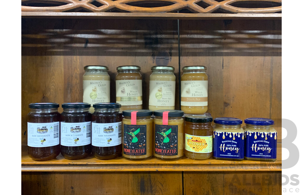 Assorted Raw Honey, Meadow Honey & Other Premium Australian Honey ORP $250