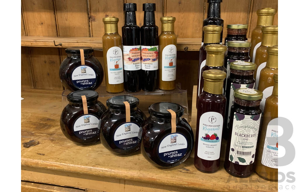 Assorted Coulis, Syrups, Sweet Sauces & Alcohol Infused Sauces and Prunes in Shiraz  ORP $270
