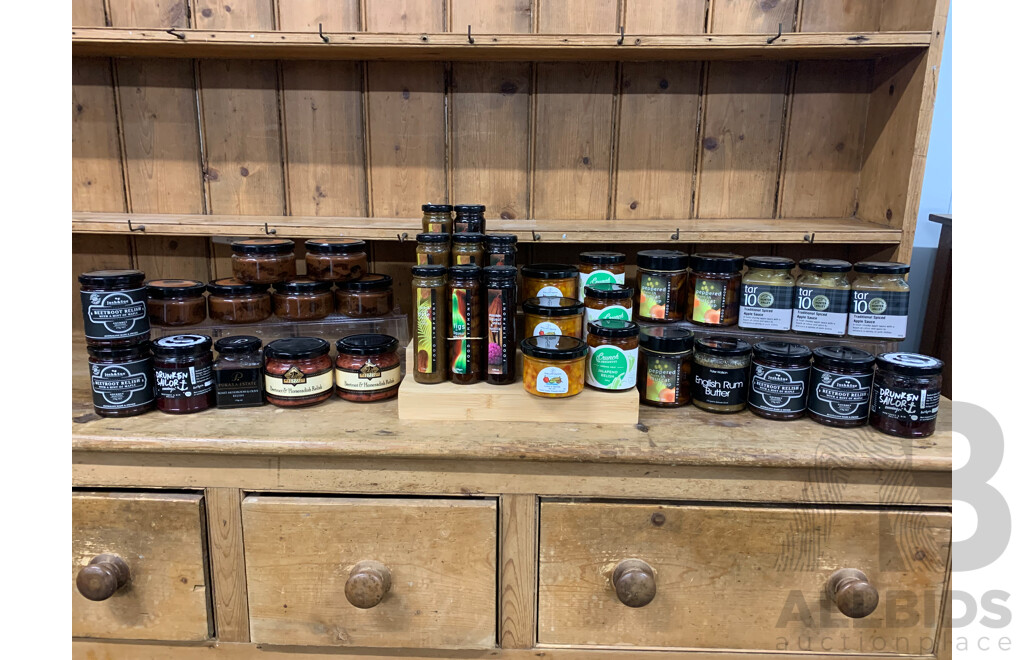 Assorted Relish, Sweet Sauces Including  Alcohol Infused Relish and Figs in Shiraz  ORP $300
