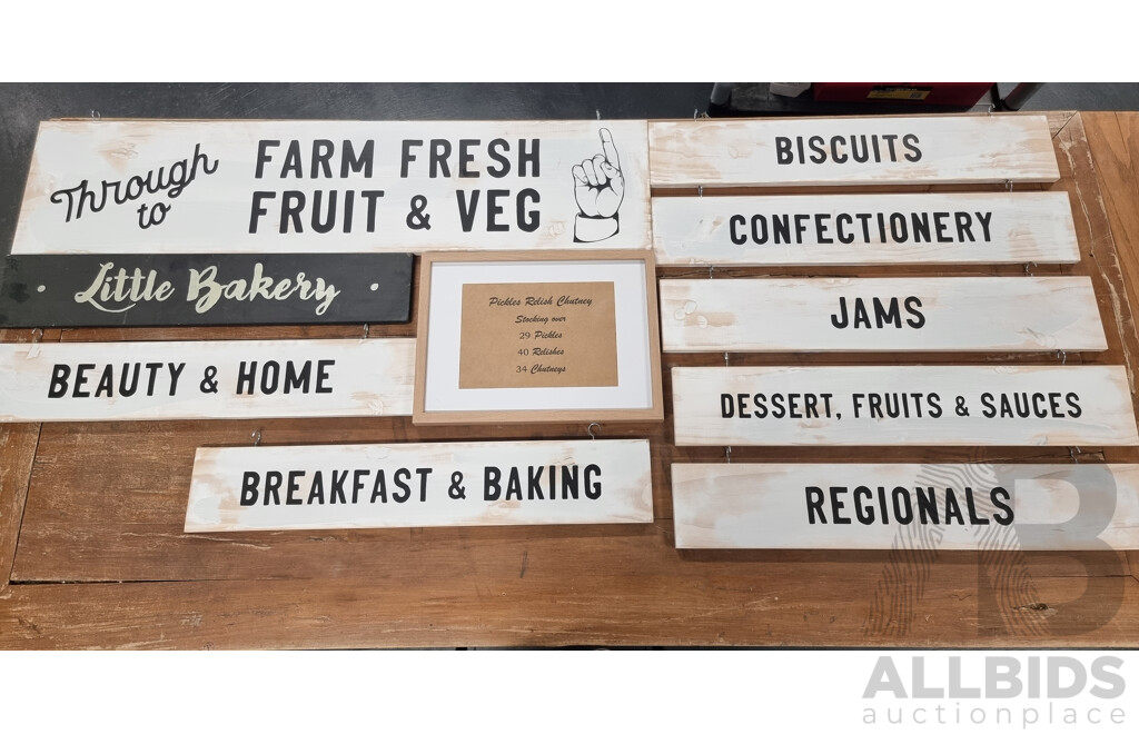 Hanging Grocery Aisle Signs