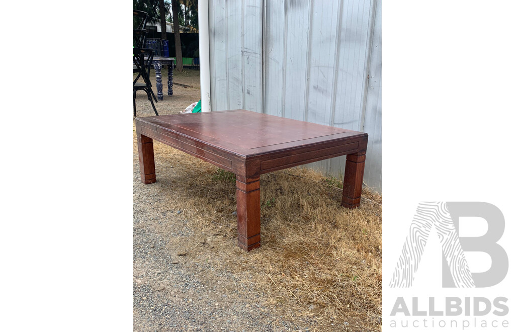 Dark Stained Pine Coffee Table