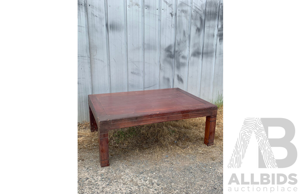 Dark Stained Pine Coffee Table