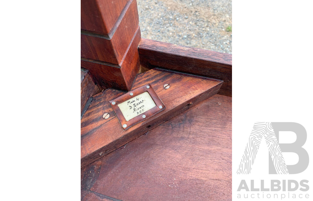 Dark Stained Pine Coffee Table