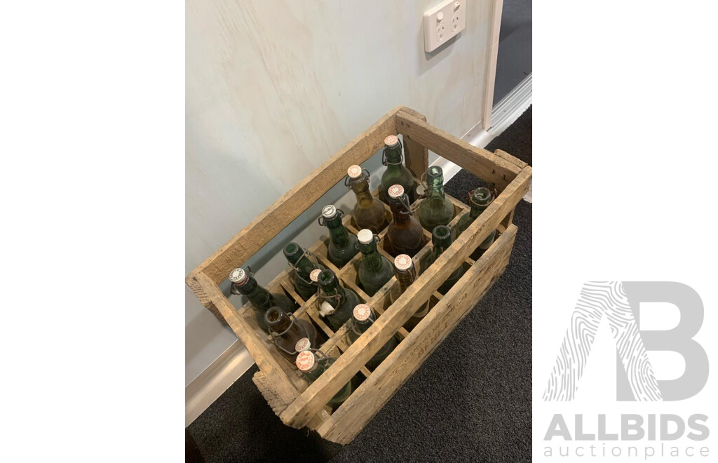 V. Gognard Benet Vintage Beer Crate with 15 Bottles