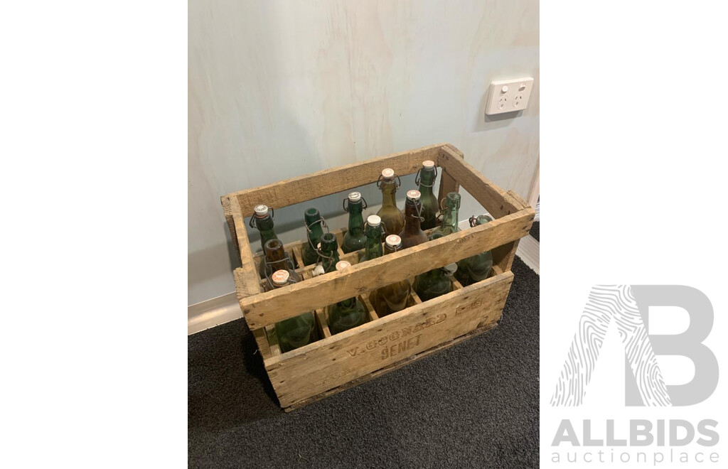V. Gognard Benet Vintage Beer Crate with 15 Bottles
