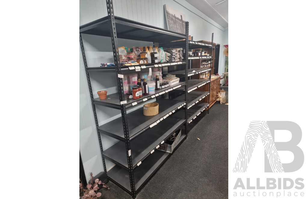 Pair of Dexion Style Open Shelving Units