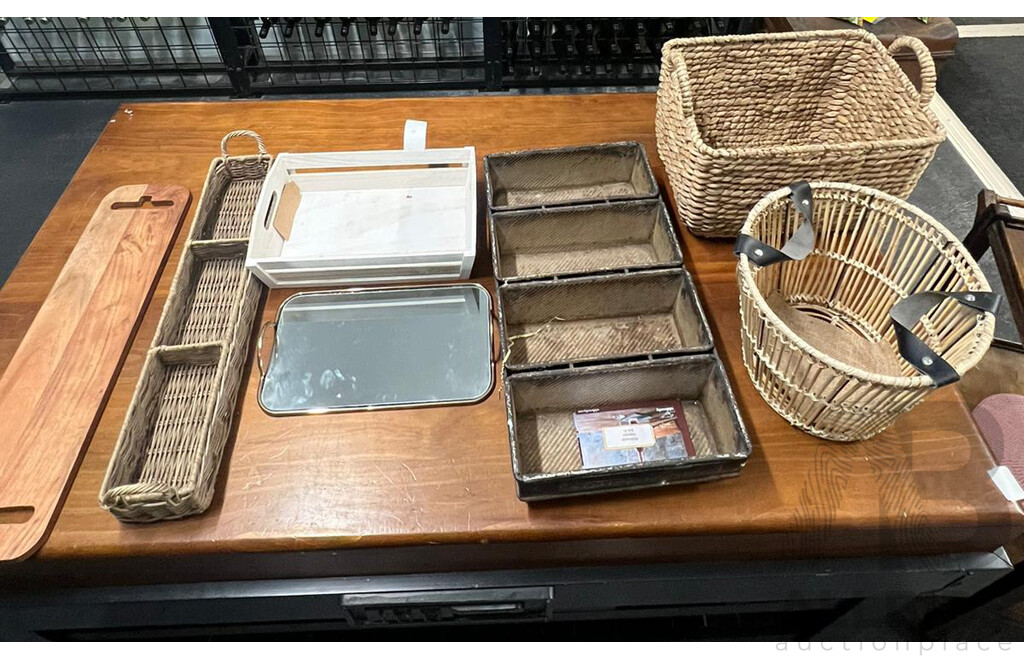Assorted Baskets and Trays
