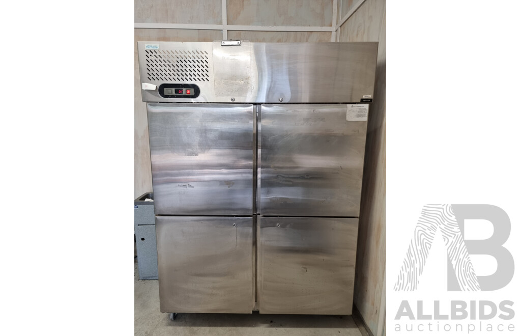 Tropical Thermaster 1200 Litre Commercial 4 X ½ Door Stainless Steel Refrigerator