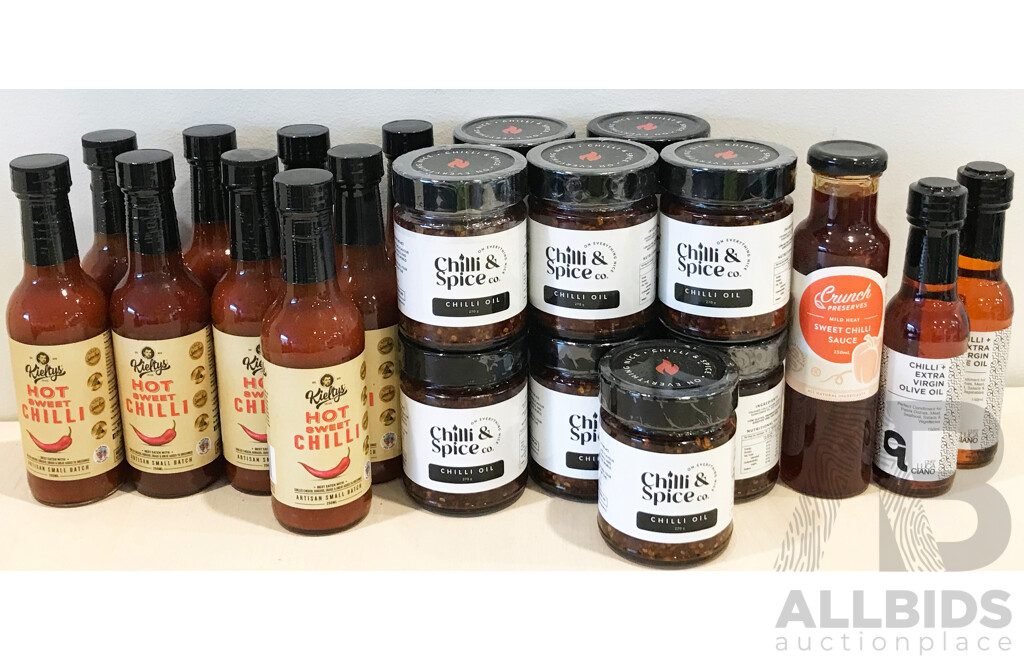 Assorted Chillie Infused Sauces and Oils From Pialligo Market Grocer - ORP $300