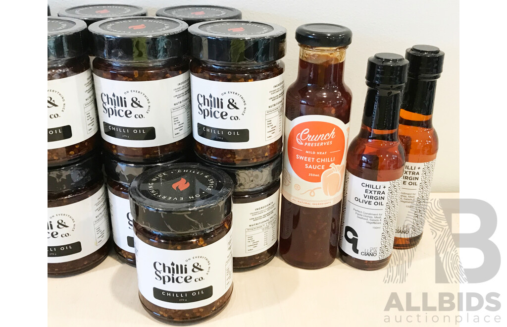 Assorted Chillie Infused Sauces and Oils From Pialligo Market Grocer - ORP $300